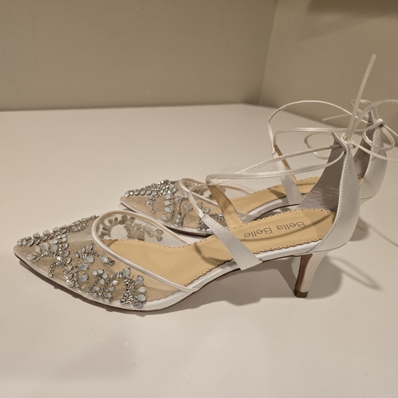 Bella Belle Frances Crystal Embellished Wedding Heels size 9.5 - Picture 6 of 9